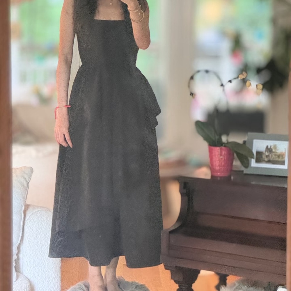 NWT Kate Spade x Target Black Tiered Ruffle Midi Tank Dress